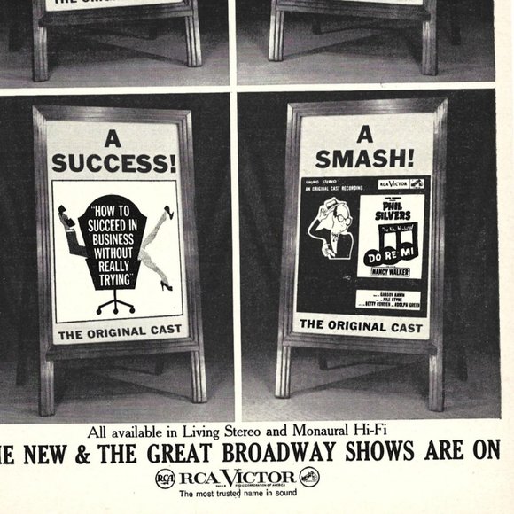 Broadway Shows on RCA Victor Let it Rde Phil Silver 1960s Vintage Print Ad 9 in - Picture 3 of 4